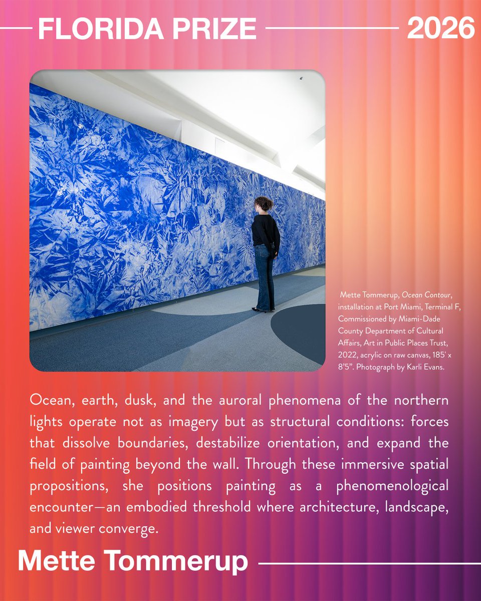 omaorlando's tweet photo. Meet Florida Prize Artist Mette Tommerup!

See her work on view at the Orlando Museum of Art's 12th annual Florida Prize in Contemporary Art, opening May 30, 2026. https://t.co/IdIN3QUglo