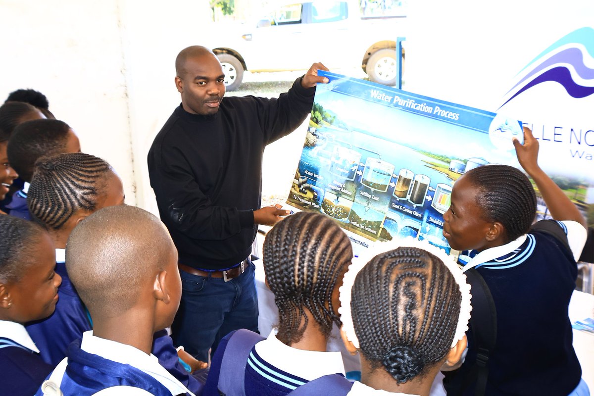 LepelleW's tweet photo. It has been an impactful week-long engagement with over 140 schools at the Polokwane Career Expo &amp; Exhibition Show, where LNW team shared insights on core business, mandate, career opportunities, as well as water conservation &amp; management. https://t.co/K2gMMHtiBE