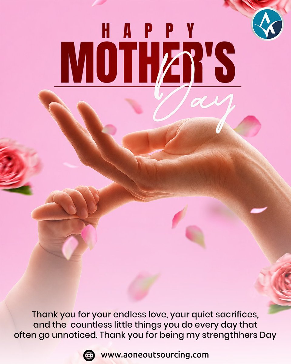 Aoneoutsource's tweet photo. Celebrating the strength, love, and endless support of every mother today and always. 💖

Happy Mother’s Day!

#HappyMothersDay #MothersDay #Love #Family #Gratitude https://t.co/0OpwYFw07S