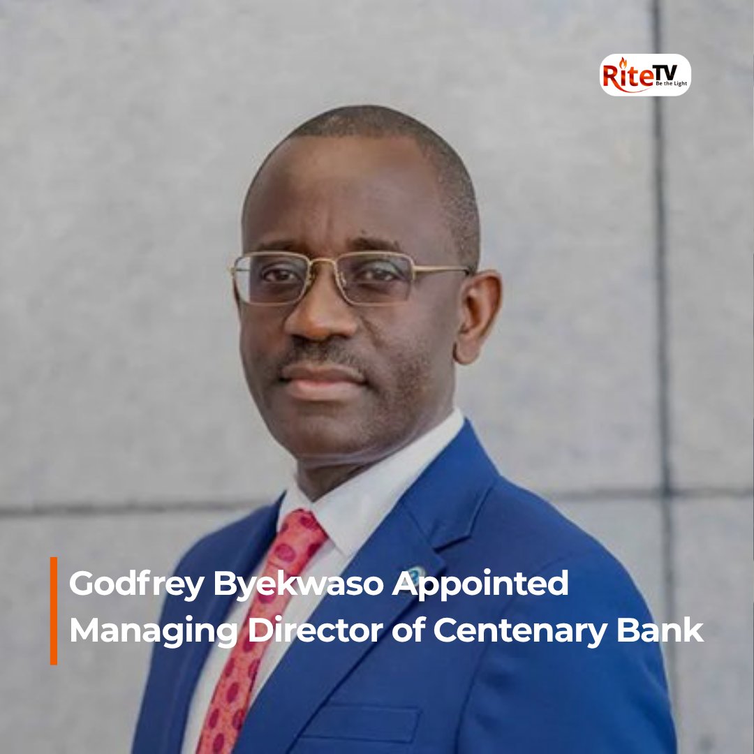 RiteTelevision's tweet photo. Godfrey Byekwaso Appointed Managing Director of Centenary Bank. Read more here... https://t.co/Rn4CZCjO9C
#CentenaryBank
#RiteTVNewsUpdates https://t.co/Tls8SeJmZN