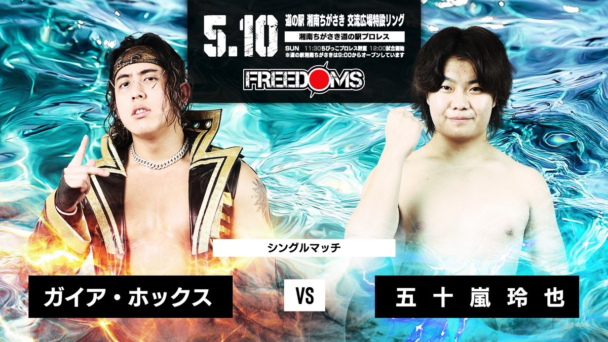 全対戦カード／ 『湘南ちがさき道の駅プロレス』 5月10日(日) 神奈川