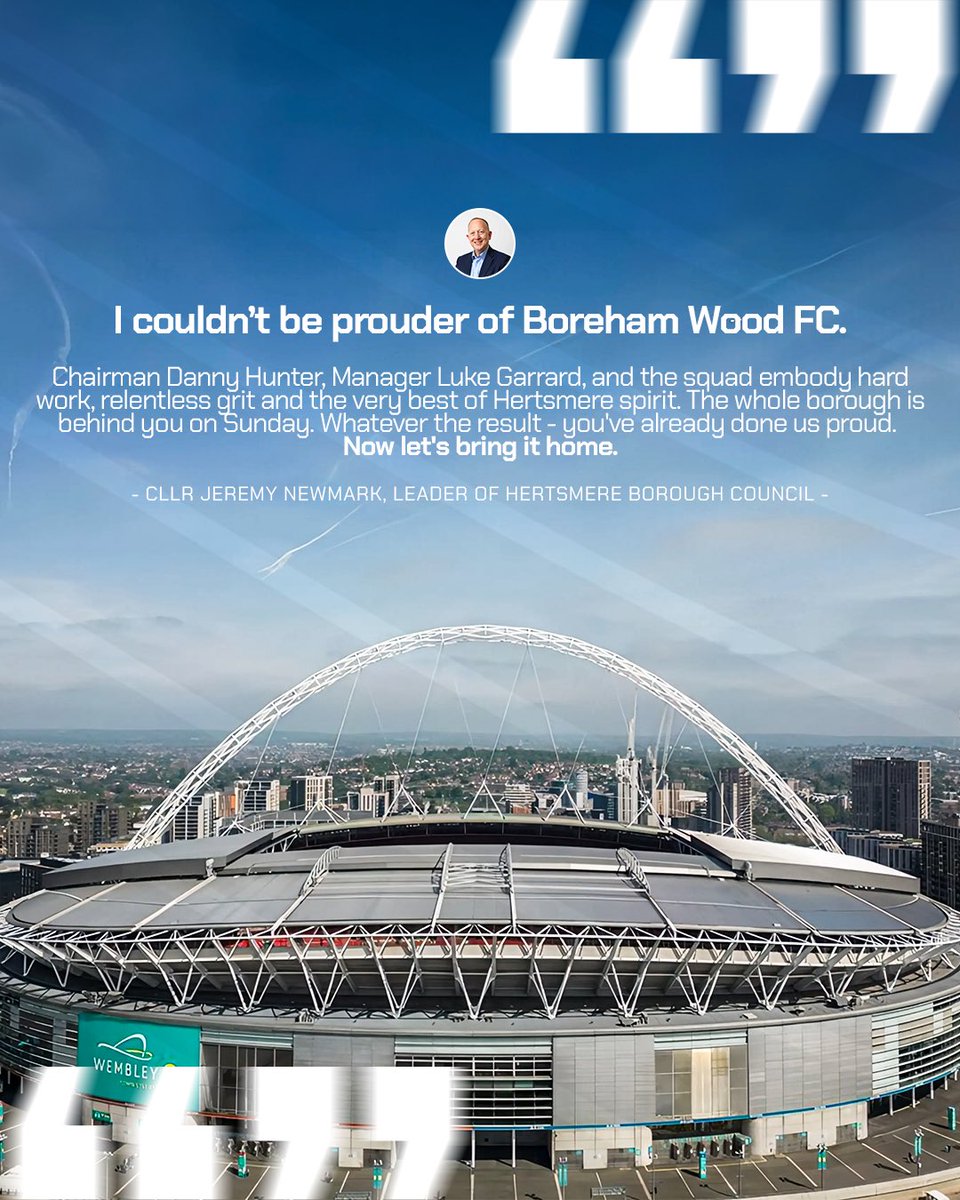 BOREHAM_WOODFC's tweet photo. A message from @Jeremy_Newmark ahead of Sunday’s Promotion Final 🤍🖤

#WeAreTheWood | @HertsmereBC https://t.co/fX56gpyOxI
