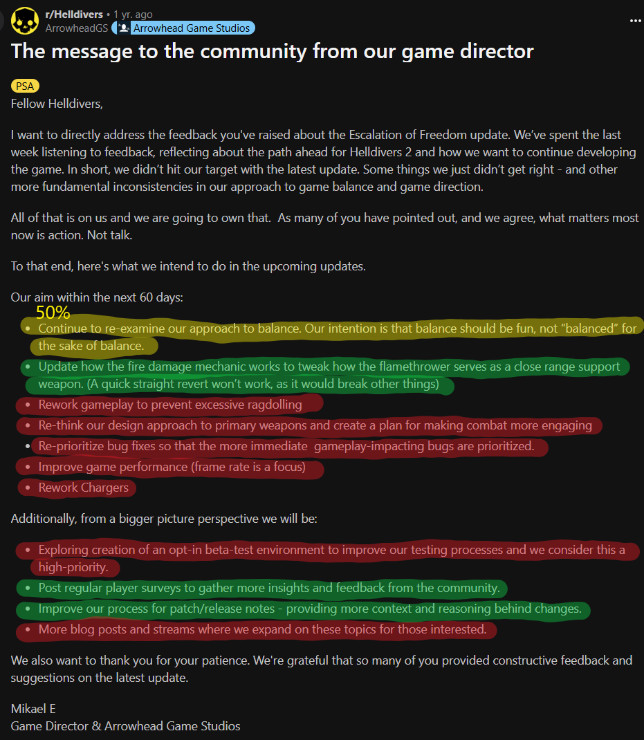 ThiccFilA_'s tweet photo. Just a reminder of the last time they said beta testing was high priority - Aug 2024 https://t.co/nqXCG2JbsU