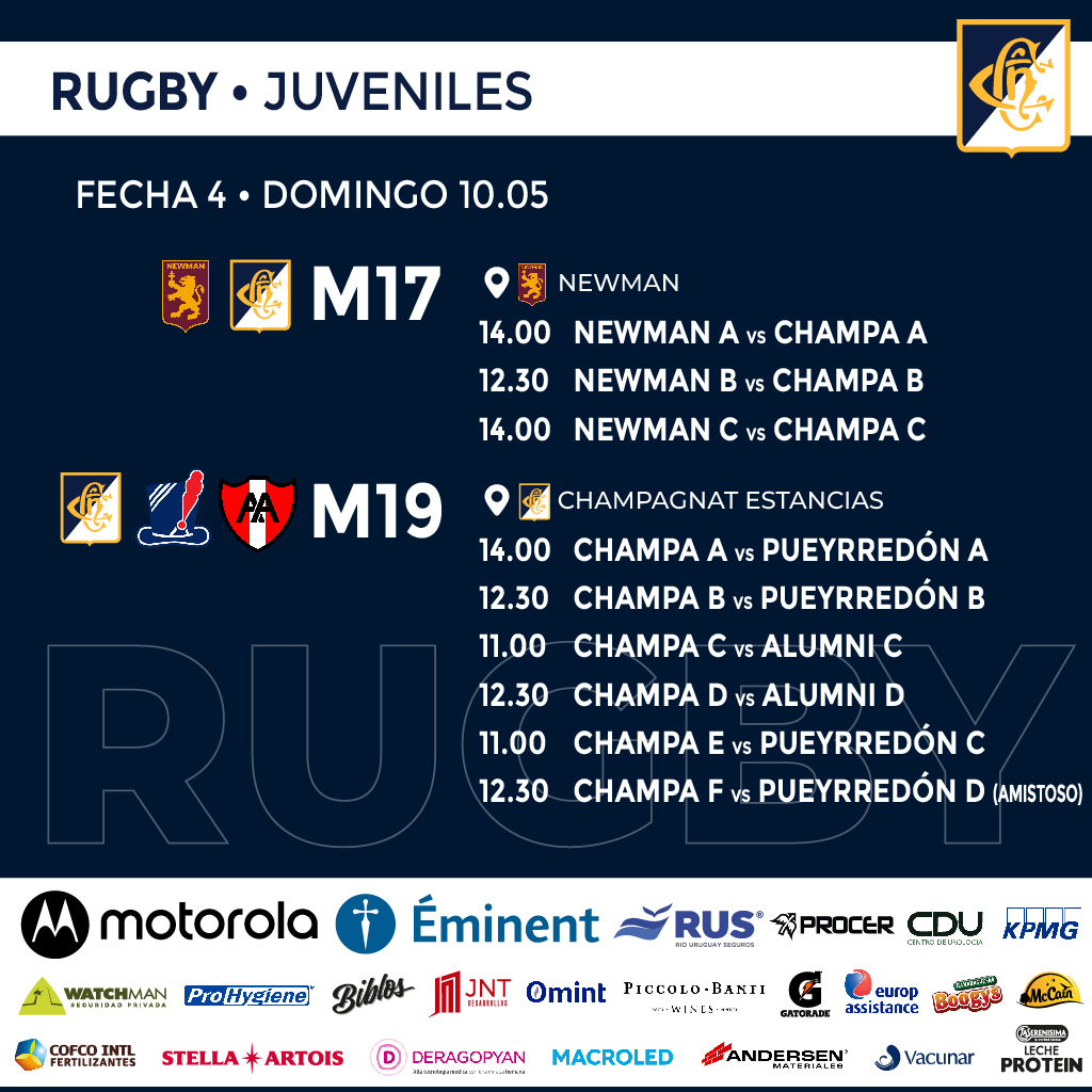 NotiChampa's tweet photo. 🏉 𝗥𝗨𝗚𝗕𝗬 - 𝗝𝗨𝗩𝗘𝗡𝗜𝗟𝗘𝗦
Actividades  domingo 10 de mayo
VAMOS CHAMPA 🔵⚪ https://t.co/MpQspxuzZ3