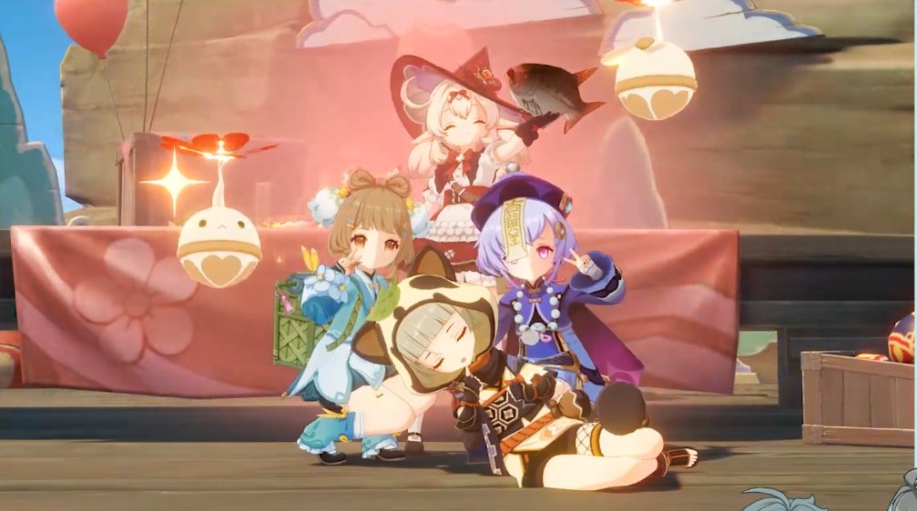 genshinmatome's tweet photo. 小さな魔女会！
#原神 https://t.co/3R9krJ4Aod