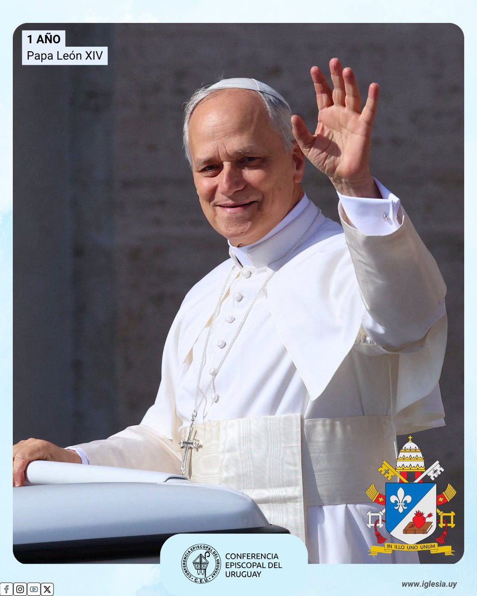 1 año del Papa León XIV
Hoy celebramos el primer aniversario del pontificado de León XIV. Un liderazgo marcado por el diálogo, la escucha y el pedido constante de construir juntos la paz. Sigamos rezando por él y su ministerio de sucesor de Pedro. <a href="/Pontifex_es/">Papa León XIV</a>