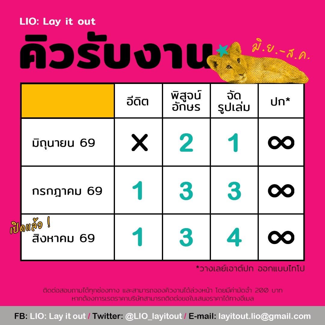 LIO: Lay it out พิสูจน์อักษร อีดิต จัดรูปเล่ม tweet media