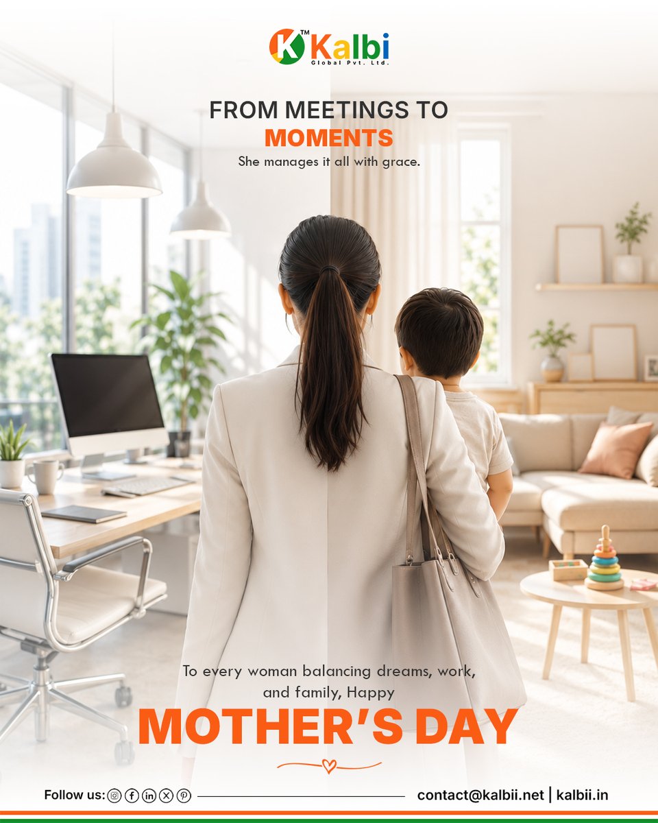 Kalbiiglobal's tweet photo. From Meetings to Moments. ✨

She doesn’t just "do it all"—she manages it with grace. Celebrating every woman bridging the gap between professional excellence and family love today.

Happy Mother’s Day to the powerhouse in the blazer! 👩‍💼🤱

#MothersDay #WomenInBusiness #WorkLife https://t.co/FfuoyBuLI8