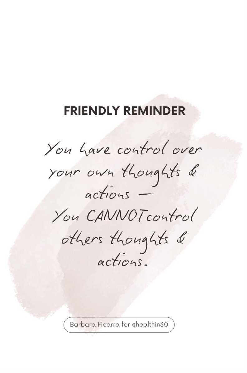 Control what you can. 

#wellbeing