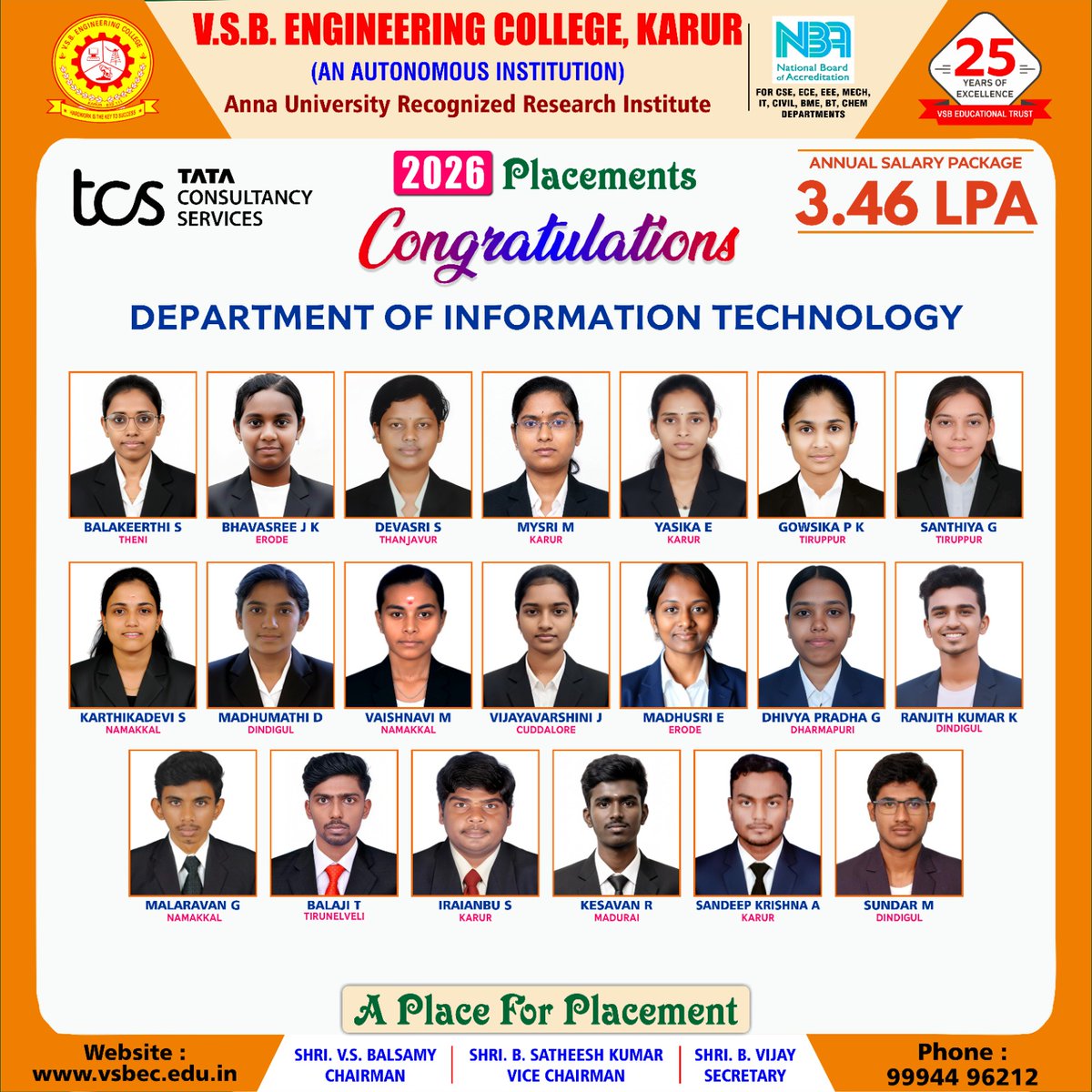 VSB Engineering College tweet media