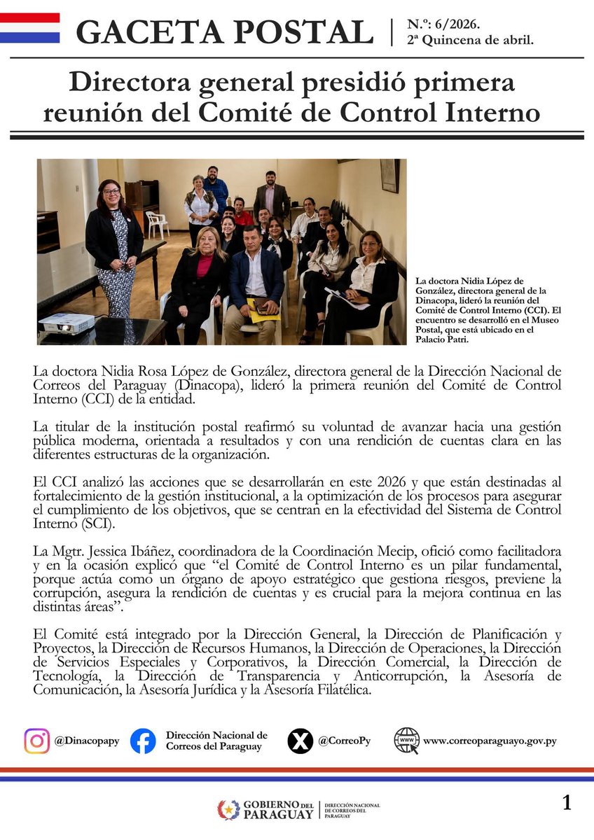 CorreoPy's tweet photo. 📌 La Dirección Nacional de Correos del Paraguay (Dinacopa) presenta un resumen de las acciones desarrolladas en la segunda quincena de abril. 

#CorreoParaguayo 🇵🇾
#GobiernoDelParaguay 🇵🇾 https://t.co/rSo7nIcdYA