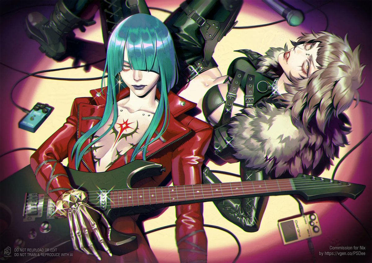 I really have fun with this comm because I get to draw my own OC so thank you so much Nix (@/hauklet from bsky) for sponsored this work and giving me time to experiment with my own art! I'm very grateful for your support &amp; patronage 😭💕 #VgenComm