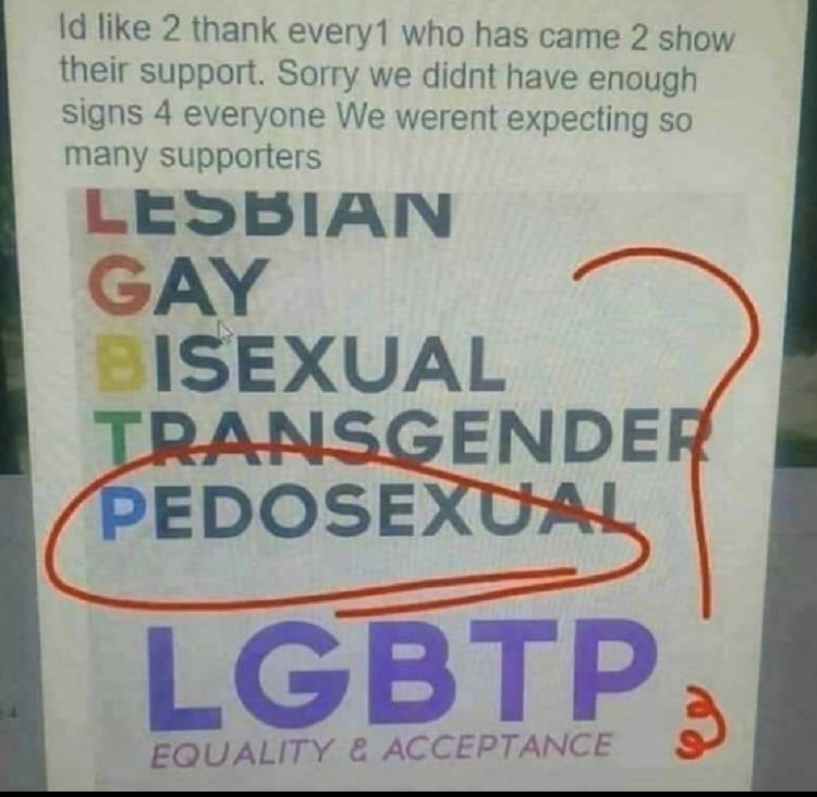 mark_red34434's tweet photo. @TheTom_23 @sickmichaela Jaký je to pocit podporovat pedofilií
LGBTP no fuj 🤣🤣🤣 https://t.co/RGpdkUIBuj