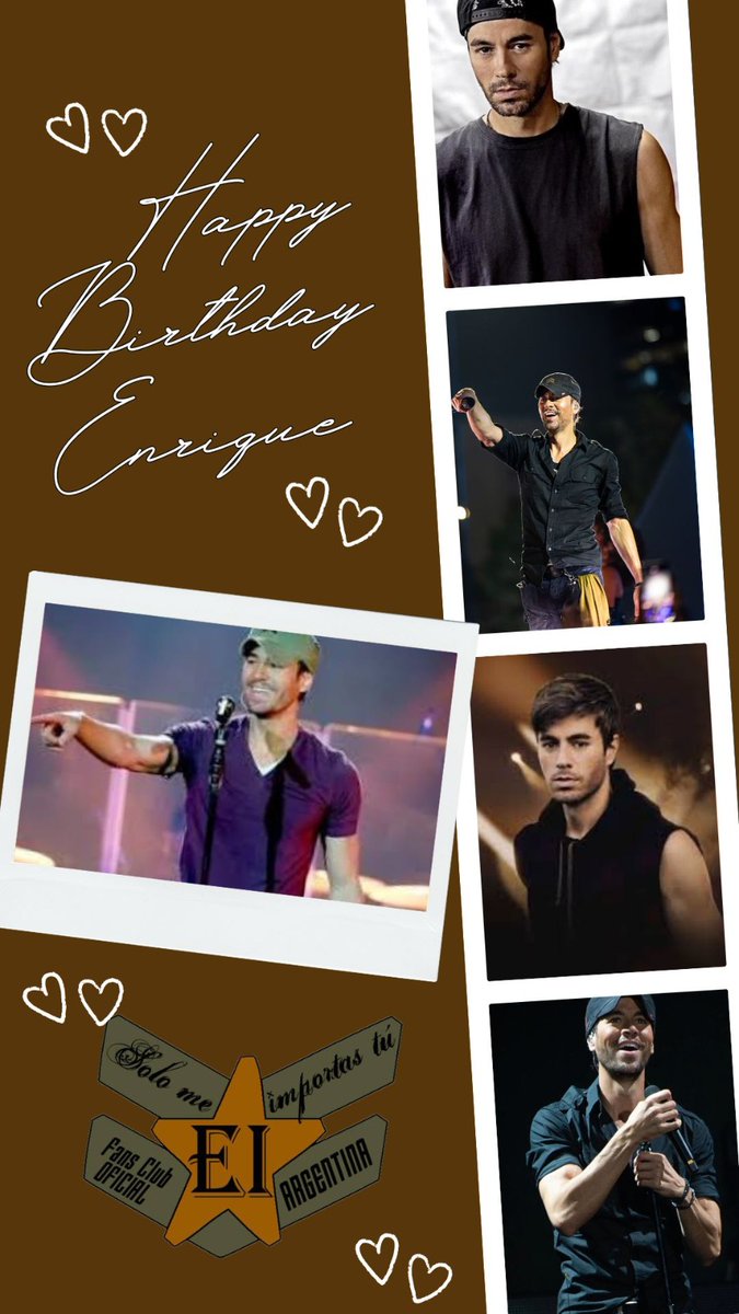 PUPIFER13's tweet photo. Feliz cumpleaños @enriqueiglesias !!!!!
Las chicas de tu FCO  Solo Me Importas Tu deseamos que seas muy feliz en tu día y se cumplan todos los deseos 🎂💕
Te amamos y esperamos siempre en 🇦🇷

#FelizCumpleEnrique
#HappyBirthdayEnriqueIglesias #51YearsOfEnrique 

@smeimportastu https://t.co/G0c7I5Z5Er