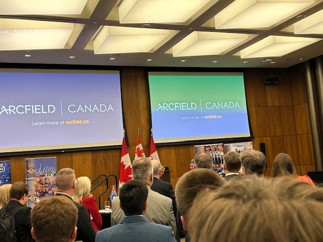 arcfieldcanada's tweet photo. We were pleased to sponsor and attend Air Force Day on the Hill in Ottawa on Tuesday. Hosted by @RCAFAssociation this event brings together defence industry leaders, military veterans, Government MPs, and members of the @ARC_RCAF  for an evening of recognition &amp; networking. https://t.co/tvulKaby0J