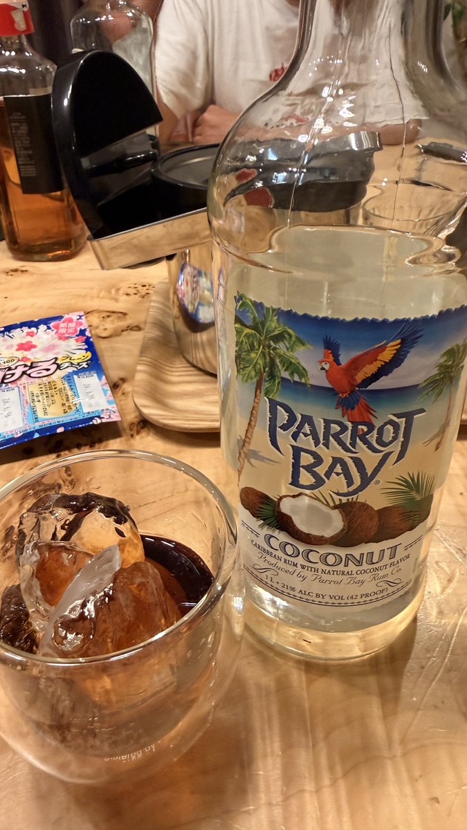 今夜はパロットベイ・コーク🏝️
お砂糖のように甘いw