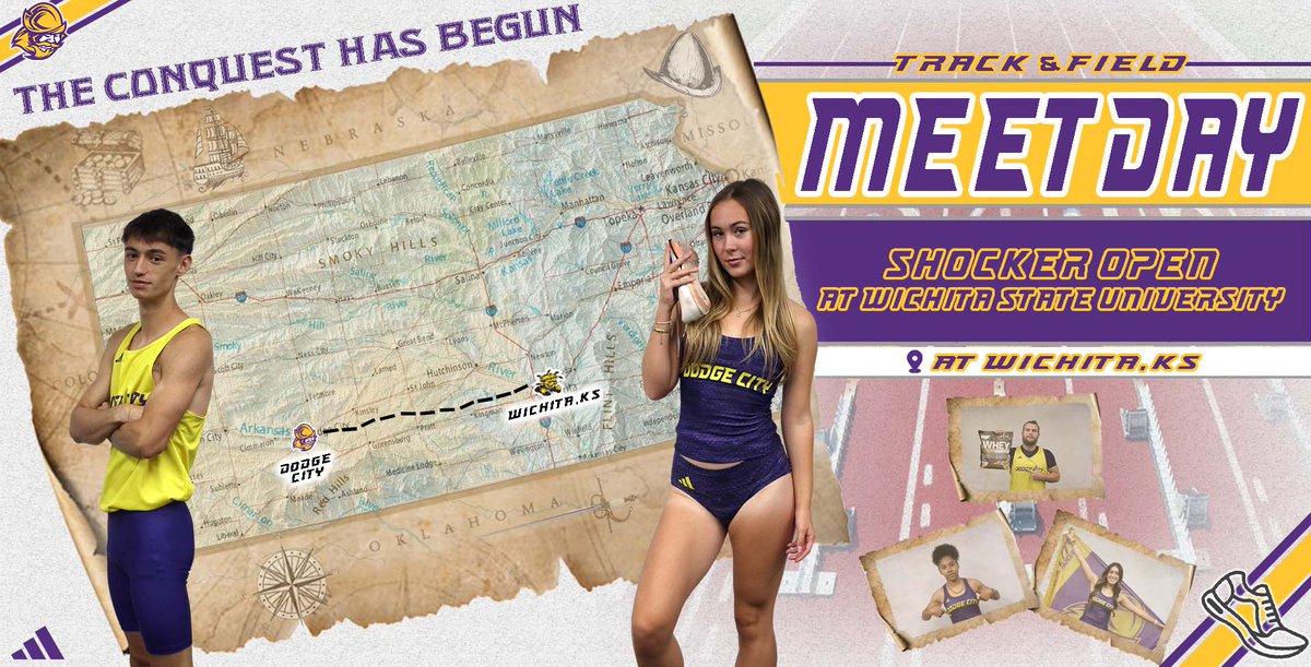 GoConqs's tweet photo. 👟Meetday | #GoConqs
Conqs Track & Field competes in one final meet prior to nationals
🆚Shocker Open (at WSU)
📍Wichita, KS
🗒️Meet Schedule: https://t.co/vnz05uZTfM
📊Live Results: https://t.co/HzdxUJtMNq
#BurnTheBoats #WeCONQuer https://t.co/wfRSXYR6g1