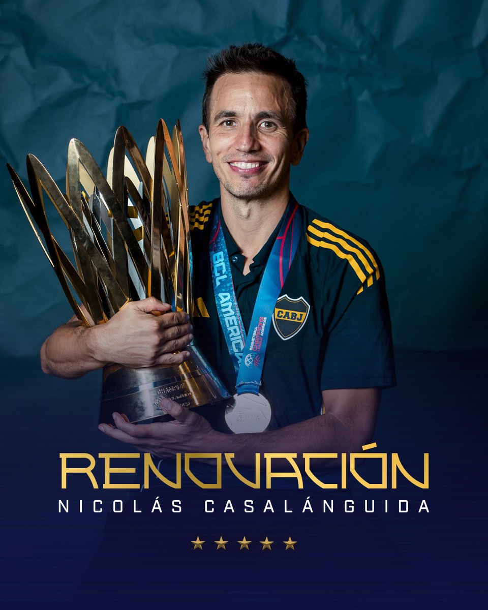 ¡Una temporada más para <a href="/CasalanguidaN/">Nicolás Casalánguida</a>! 👏

El coach campeón de América, será el entrenador del Xeneize para la temporada 2026/2027.

#DaleBoca 🔵🟡🔵