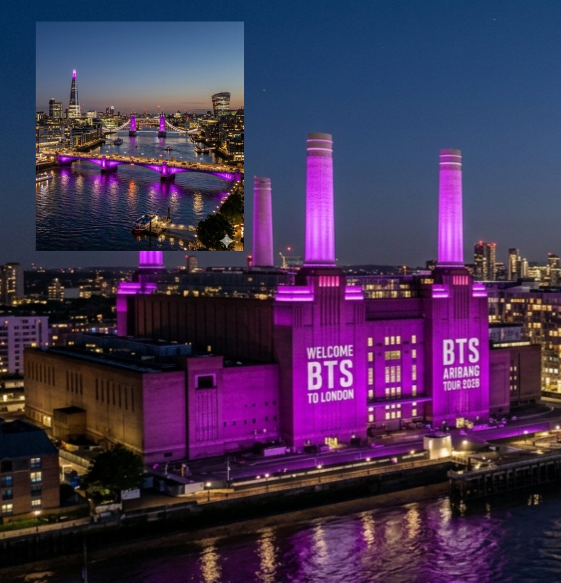 AmeliaP99291737's tweet photo. @MayorofLondon and @LDN_gov.
as @BTS_twt arrives July 6-7, let’s turn London Purple!
​BTS &amp; ARMY have raised millions for @UNICEF &amp; global charities. Let’s celebrate their message of kindness &amp; the huge boost to our city by lighting landmarks
​#LondonGoesPurple #BTSLondon #ARMY https://t.co/bW3Mu7j07n