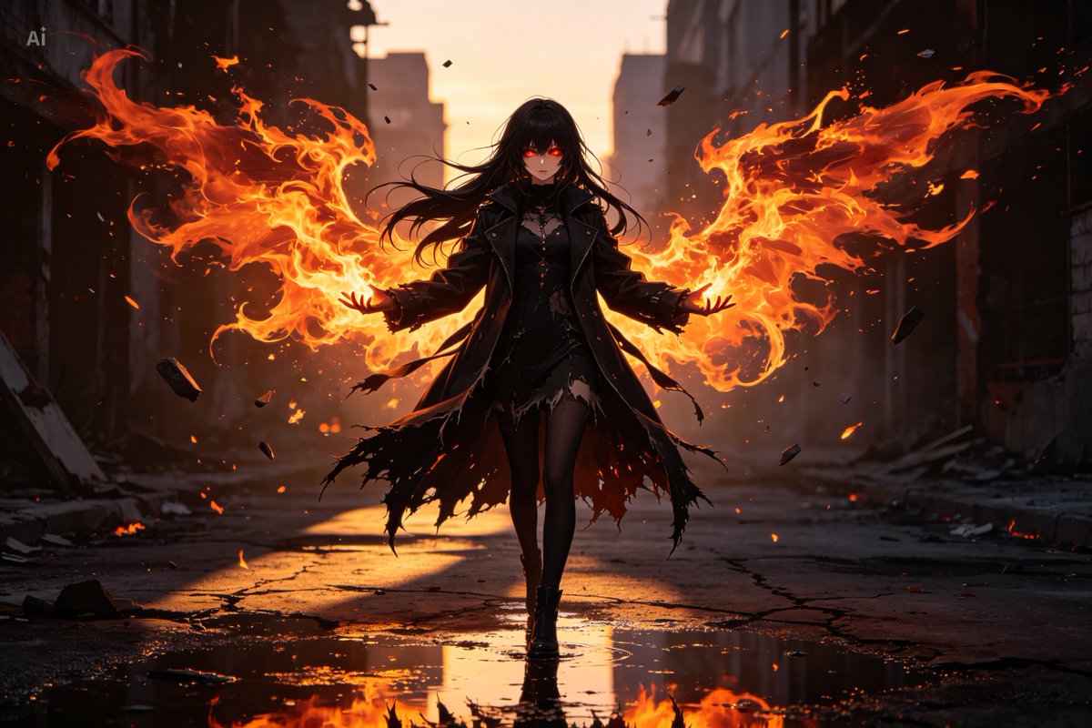 Moko1234559's tweet photo. Pyrokinesis 3: The Dark Phoenix
#Pyrokinesis #The_Dark_Phoenix #anime #darkanime #Fantasy #Aiartworkcommunity #Anti_Hero #Aiartist #Aihumancollaboration #Capcut #Aigirls #Aiartsociety https://t.co/1GYA9HyuVg