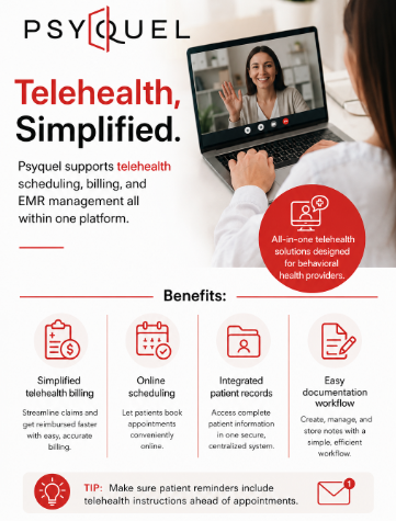 psyquel's tweet photo. 🚀 Behavioral Health Telehealth — Made Simple.

See more at:https://t.co/qlo6GZQAXf
#Mentalhealth #Telehealth #Providersupport #Psyquel https://t.co/1YDZNUsOE4