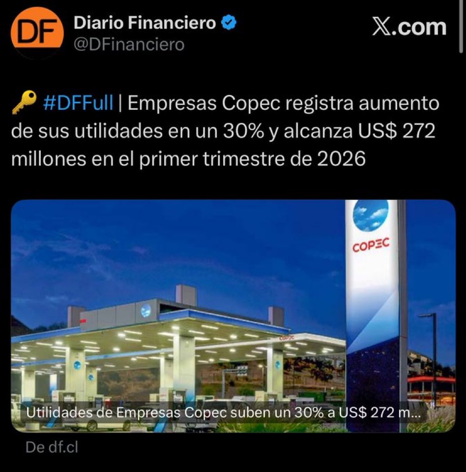 Imagínense cuando además les regale Kast 4 mil millones de dólares al año al grupo Angelini.
La famosa #ReconstrucciónNacional es un ROBO a la clase media chilena auspiciada por <a href="/MinistroQuiroz/">Jorge Quiroz</a>, acá tienes un dato bueno <a href="/danimanouchehri/">Daniel Manouchehri</a> 
#GobiernoDelEngaño