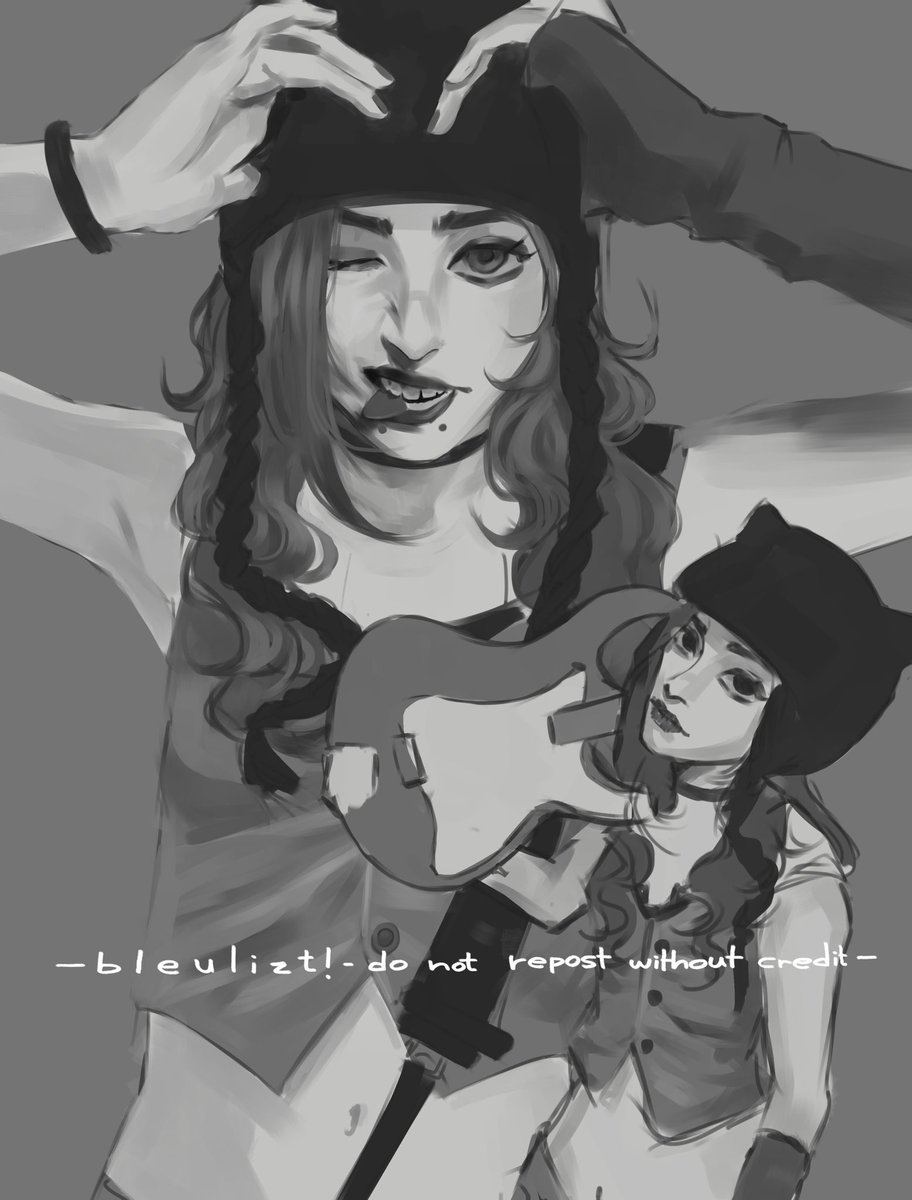 sketchyyyy 😝🎸 #jinx #arcanefanart #rockbandau #jinxarcanefanart #wip