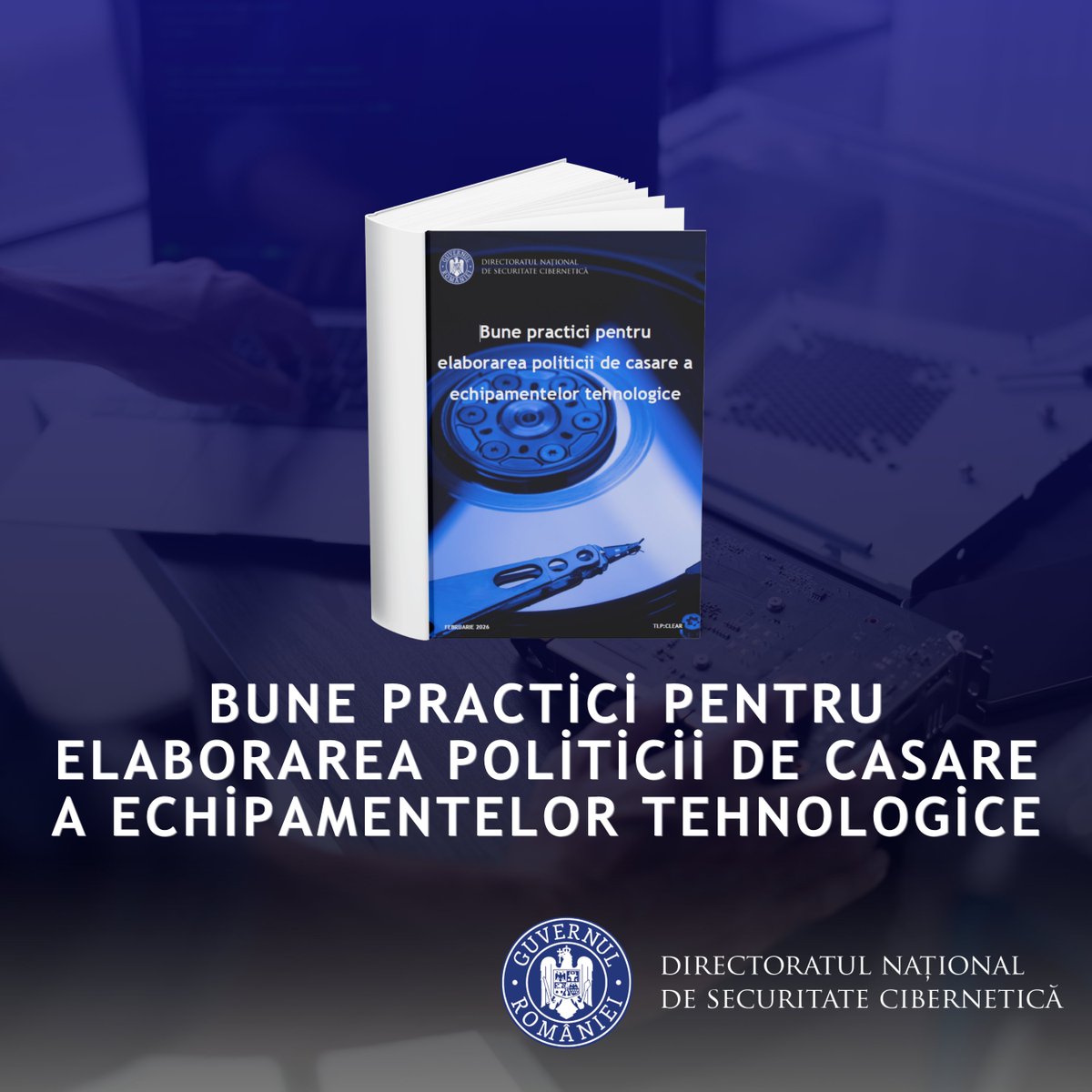 DNSC_RO's tweet photo. 📢 DNSC a dezvoltat o politică de casare a echipamentelor IT, cu pași documentați pentru ștergerea, neutralizarea și distrugerea datelor, precum și responsabilități definite pentru fiecare etapă.
🔗 Citește materialul: https://t.co/1wlYydRoxP
#DNSC https://t.co/p0kEhYaJzt