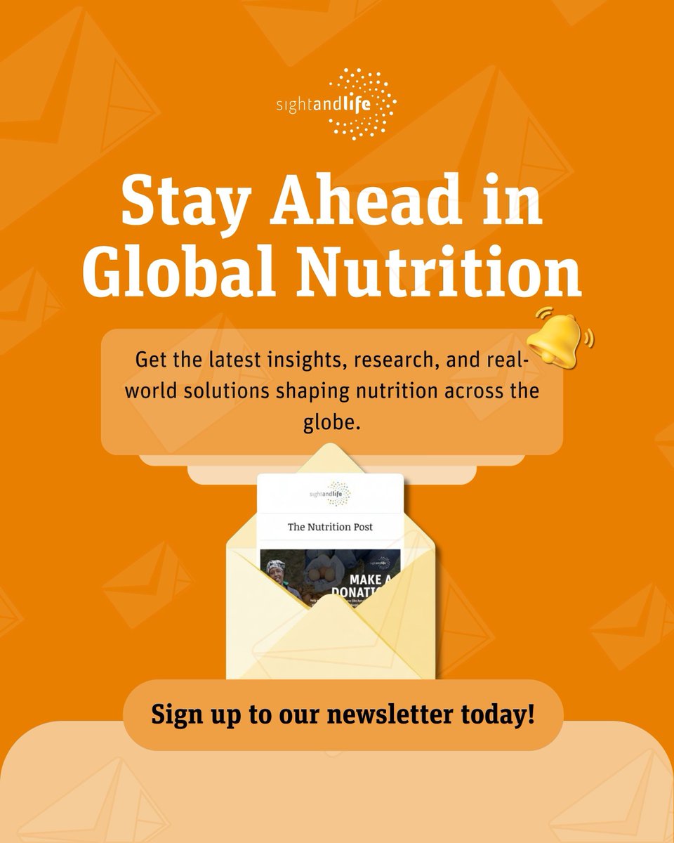 SightandLife's tweet photo. 📥 Our latest newsletter is landing soon, and you don’t want to miss it! 

Sign up to get the latest insights, research, and updates from our work on the ground across all our projects. 

🔗 https://t.co/IQpYk4Xvyn

#GlobalNutrition #Newsletter https://t.co/f0kmon4BAV