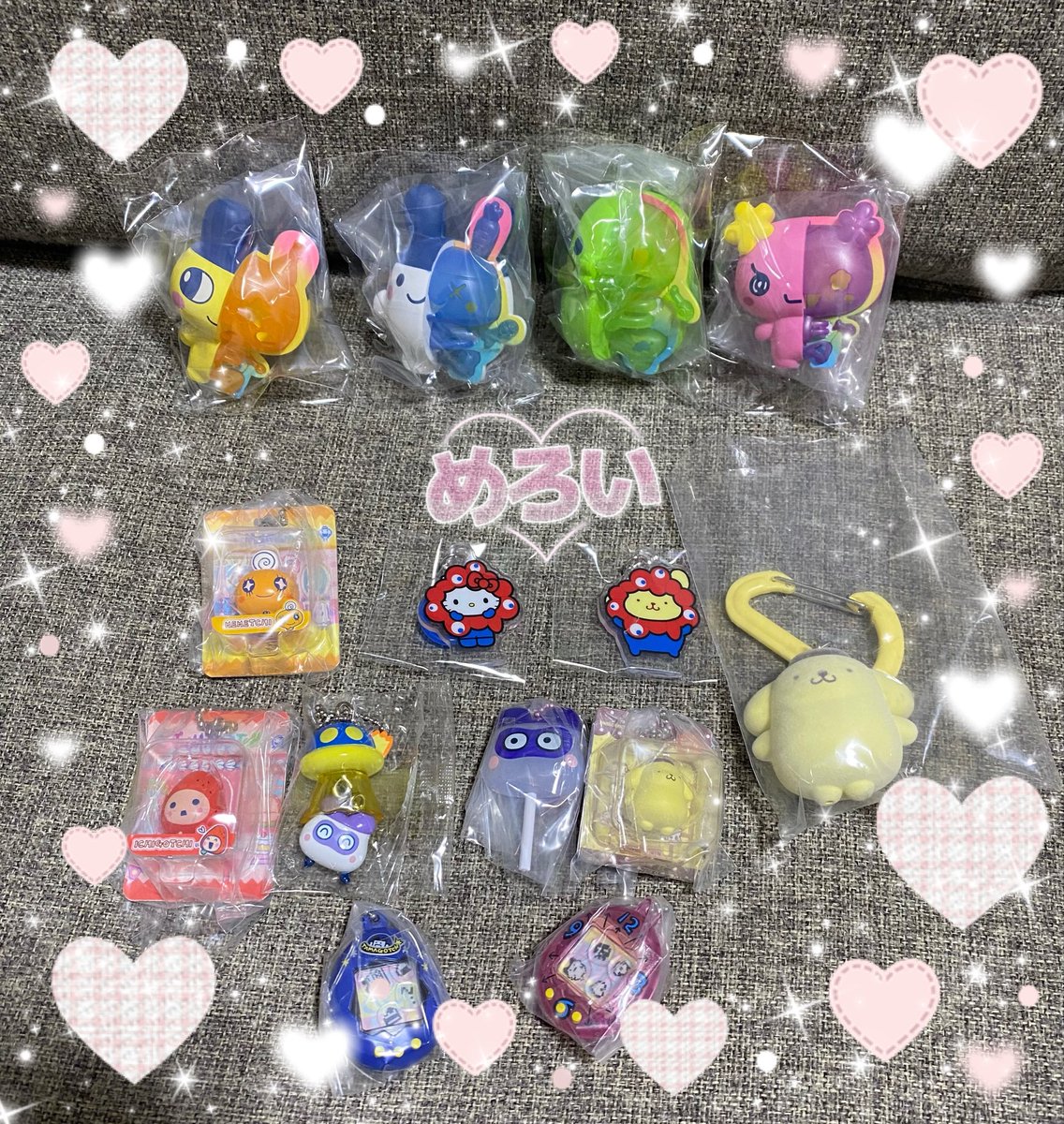 yamちゃん（<a href="/yamyam1169/">yamyam</a> ）にたくさんのガチャを譲って頂いた😆💓

どれもお目にかかれてないやつでめちゃくちゃ嬉しい🙌💕

すきゃらとんに関してはわざわざ回してくれて本当に感謝しかないよー😢
ありがとう🙏🩷

（一旦写真撮っちゃってたんで、また続📮します🙌