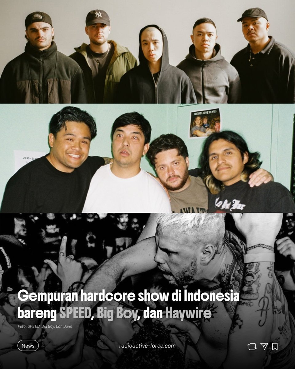 RFwebzine's tweet photo. Nggak nanggung lagi, bakal ada tiga band hardcore internasional akan tur di Indonesia selama bulan Mei-Juni. Be ready!

#RadioactiveForce https://t.co/69KGA17Dqq
