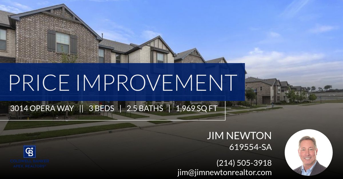 newt4hawks's tweet photo. 📍 Price Improvement 📍 This recently reduced home at 3014 Opera Way in Sachse won't last long, so, don't wait to set up a showing! Reach out here or at (214) 505-3918 for more information! https://t.co/RdTJJSPLFs https://t.co/KiQW7AMbNP