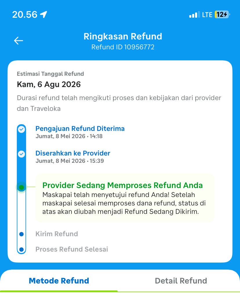 heytaioooo's tweet photo. bisa bisanya proses refund 3 bulan, gimana sih ? #traveloka @traveloka #refund https://t.co/bta3QMVZXu