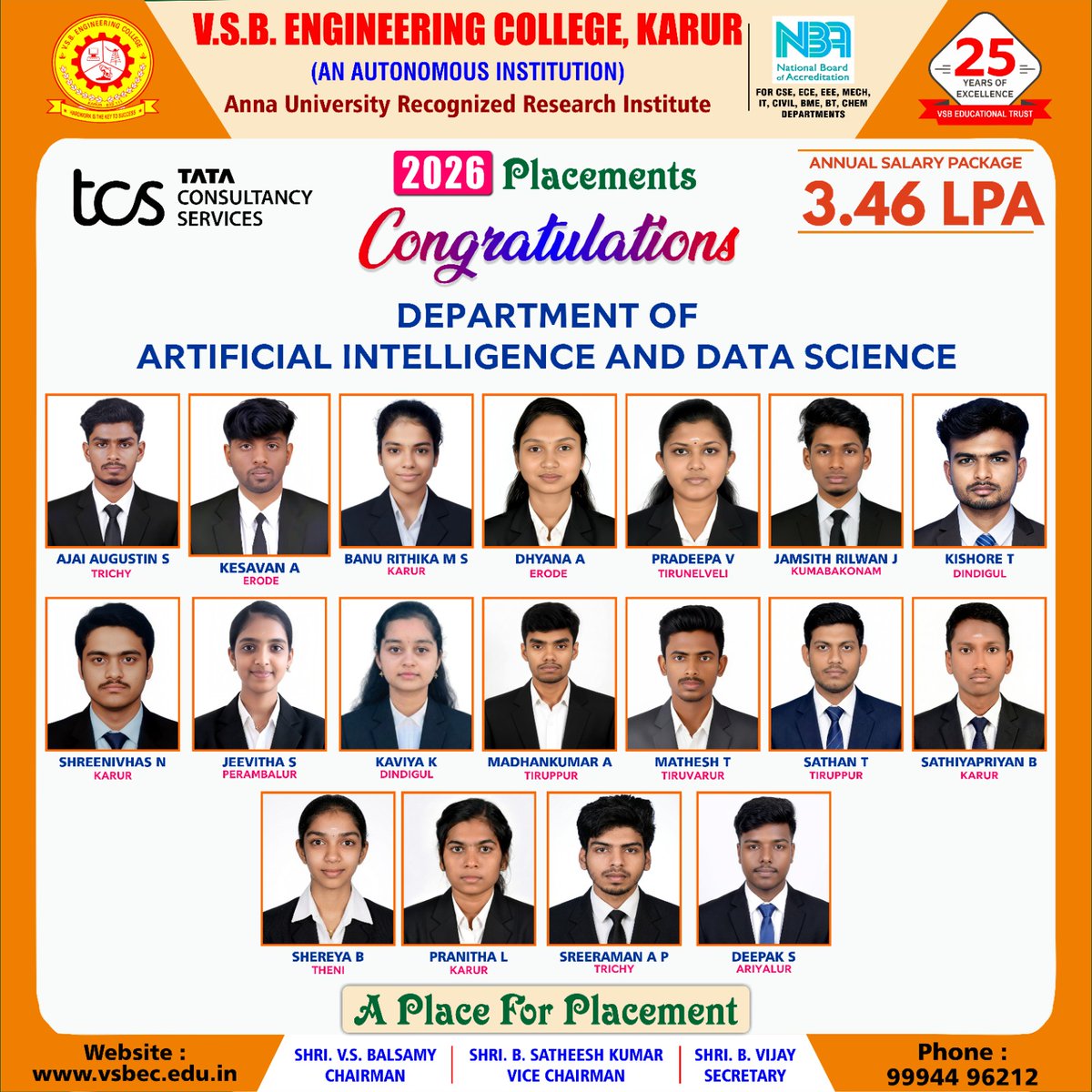 VSB Engineering College tweet media