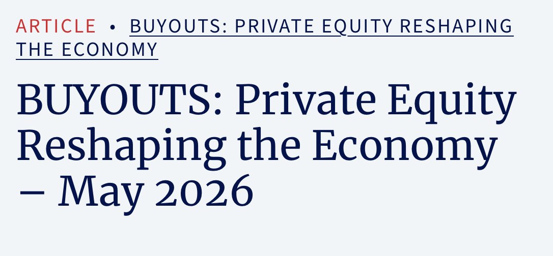 ceprdc's tweet photo. NEW: Issue #3 of #BUYOUTS is out.

▪️Trump opens 401(k)s to risky PE investments as the private credit market teeters.
▪️A former PE exec now runs the Pentagon.
▪️PE firms are sitting on *$3T* in overvalued assets.
▪️Lawmakers are targeting PE landlords and child care providers.
▪️And PE is coming for your bagels.

Private equity is reshaping the economy and we're tracking every move.
#privateequity

Read: https://t.co/WhwuL5ooGs