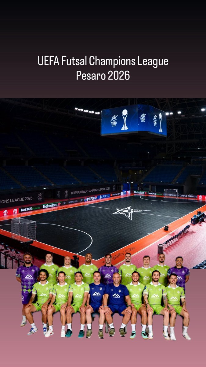 Lin08futsal's tweet photo. 💫 Comienza la UEFA Futsal Champions League 
🏟️ Pesaro 2026 🇪🇺

@PalmaFutsal 
@munichsports https://t.co/n4ZPLHmacO