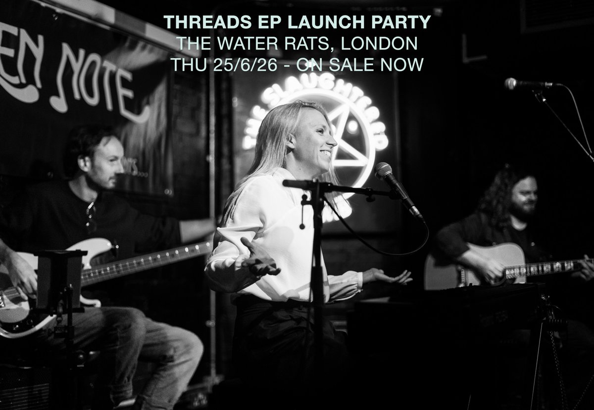 hannahscottuk's tweet photo. Chuffed to be launching my forthcoming EP, Threads, @Water_Rats with @GreenNote on Thursday 25th June - this will be a full band show! Tickets on sale now: https://t.co/D0JJ2atG1Q https://t.co/3a2fpAHzyL