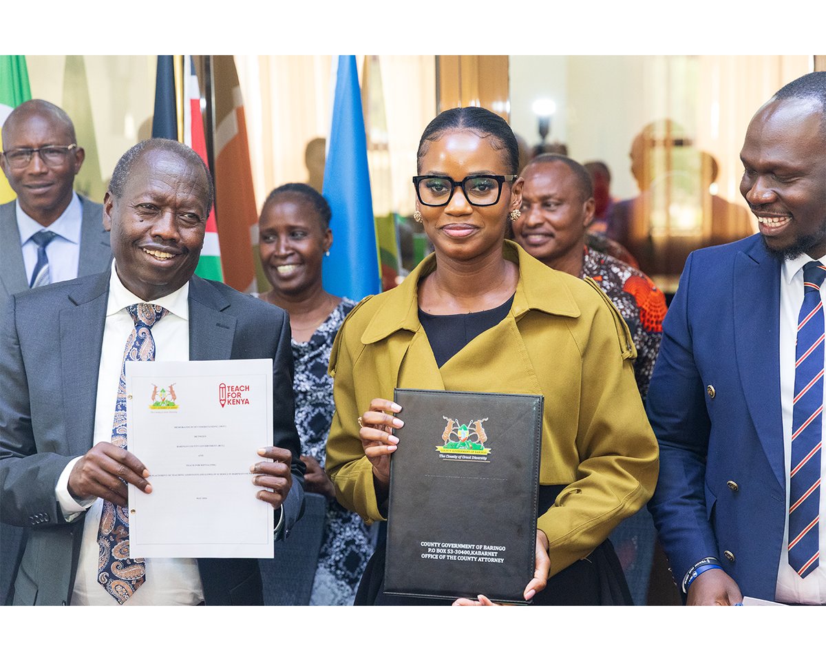 Teach4Kenya's tweet photo. Today marks the launch of #LeadForBaringo a county-led shift toward system-level change in education.

In partnership with @Baringo_county, we are advancing a co-investment model; with the County co-financing Fellow stipends, to strengthen local leadership and long-term outcomes. https://t.co/U42T1ggGdD