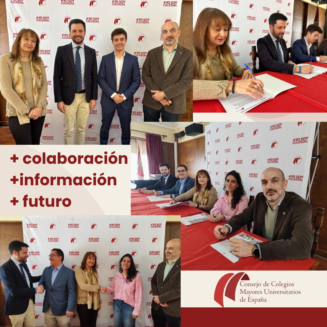 ccmmue's tweet photo. Hemos firmado esta semana dos convenios: 
-Con CREUP y SOCIALO, ambos refuerzan nuestro compromiso con la comunidad universitaria 
🤝Más alojamiento asequible, más tecnología y más formación para nuestros colegiales 

📷 #YoSoyColegial #ColegiosMayores https://t.co/NM1lqLRNSC