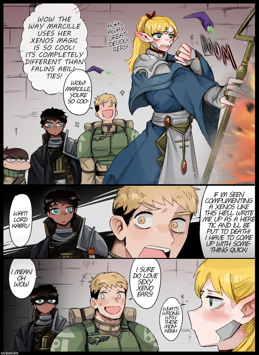 OddOnnion's tweet photo. Dungeon Meshi x Warhammer prt.2 https://t.co/YTCUHWM4g5