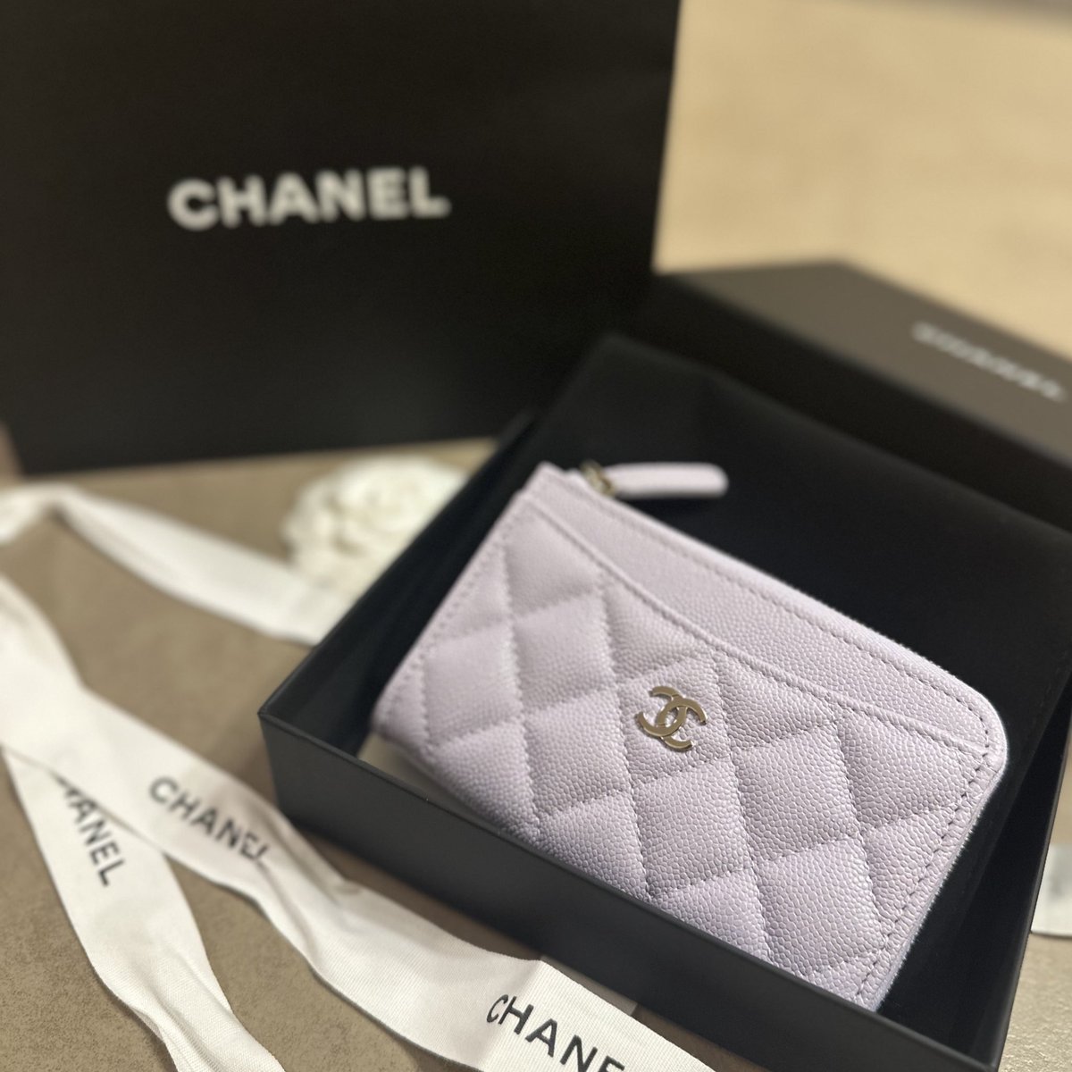 美品♡CHANEL♡19♡ミディアムウォレット♡財布♡ 淡いカラーが大人可愛い＊】CHANEL ミディアムウォレット 財布 (CHANEL