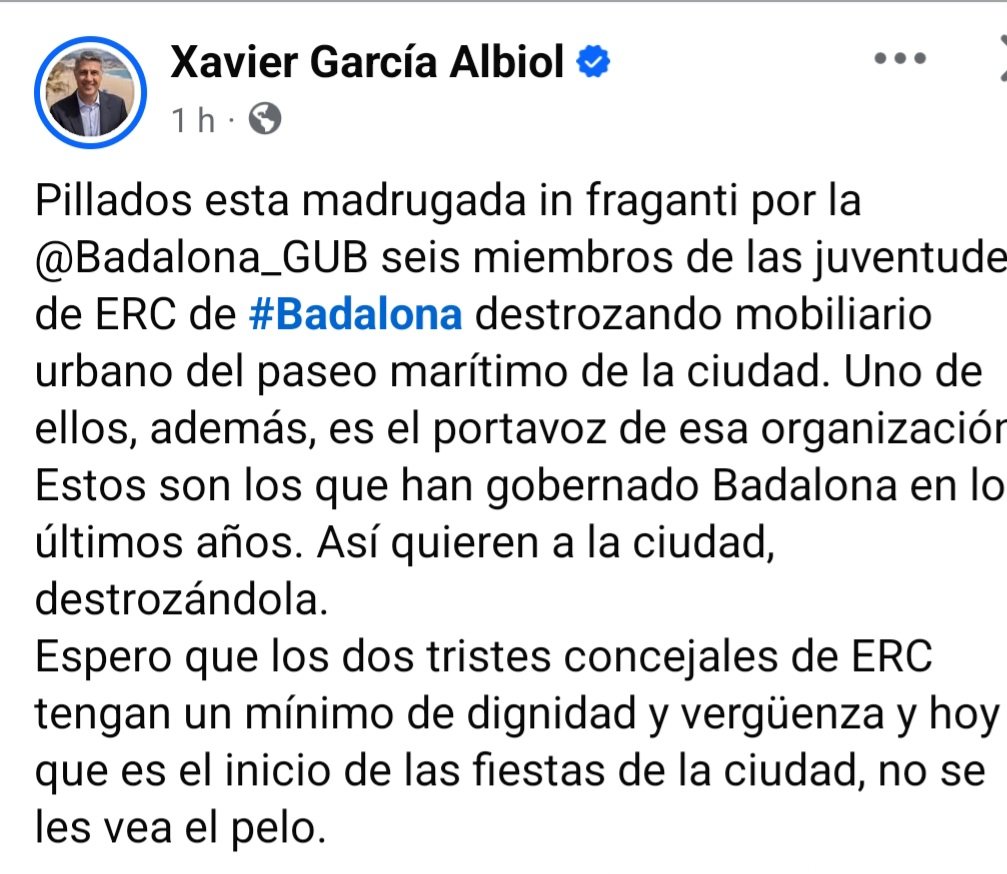 lamevaterra's tweet photo. Això d'amenaçar regidors com si estigués al pati de l'escola demostra un nivell de Champions... de la de regional. Molt fan d'aquest estil "democràtic" on les festes són del poble, però només del poble que a ell li riu les gràcies. 🤡 #Badalona https://t.co/i2XZFrpvHo