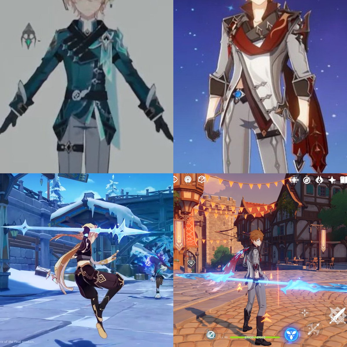 firstly traveler steals childe's outfit only to steal his weapon shape too /j