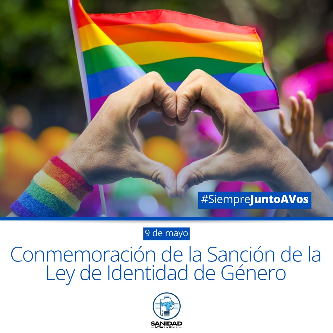 ATSALaPlata1's tweet photo. 🏳️‍🌈✨ 9 de mayo | Conmemoración de la Sanción de la Ley de Identidad de Género
#SanidadAtsaLaPlata #SiempreJuntoAVos #LeyDeIdentidadDeGénero #Diversidad #Inclusión #DerechosHumanos https://t.co/MzNd8S2dPi
