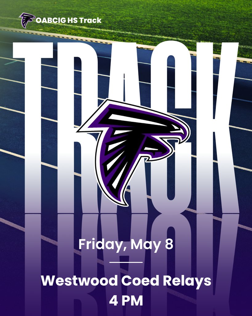 OABCIG's tweet photo. Our Falcons are headed to Sloan today to compete in the Westwood Coed Relays! https://t.co/r75zcPOBLd