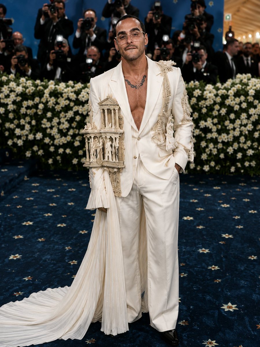 Nicocrocco's tweet photo. Mi outfit para la MET GALA https://t.co/CY4eRzIWKL