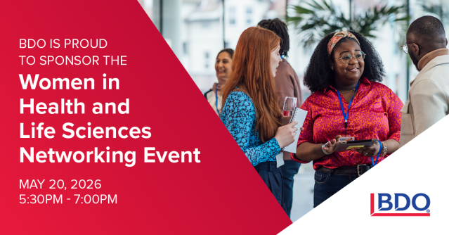AngieMyers's tweet photo. .@BDO_USA is proud to sponsor the Women in Health and Life Sciences Networking Event on May 20 during @McDermottLaw HealthEx 2026 from 5:30–7:00 p.m. in Nashville. Looking forward to an evening of connection and conversation. Details: https://t.co/e6UxP1qU7W https://t.co/hZNkvraBsr