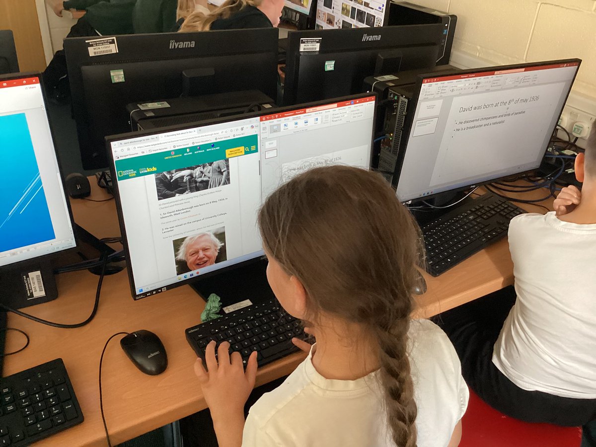 GatesSwallows's tweet photo. In Computing, we have been learning about the World Wide Web and have used the search engine to gather information about David Attenborough. #TheGates #TheGatesComputing https://t.co/UOC9DFZ6Kp
