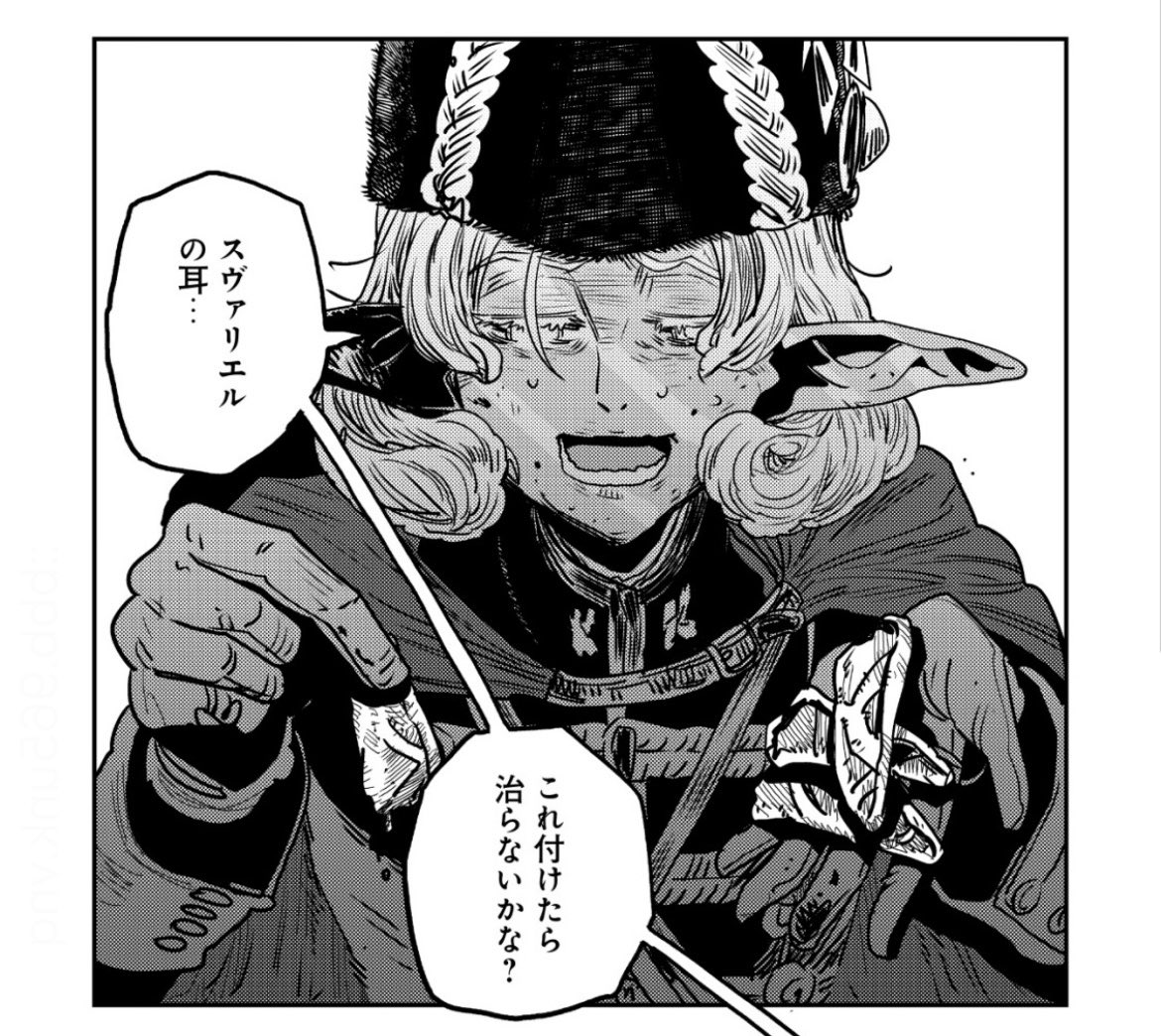 エラノールの笑顔は恐らく復讐を成し遂げた歓喜だけではなく。レーラズの森事件の現場に居合わせてしまった激しいショックや。もはや一方的な殺戮状態であったファルマリア追撃戦による戦闘ストレスもあるのだろう。血に狂ってしまったダークエルフ達の脳裏には魔術通信を通じて白エルフ達の泣き叫ぶ声