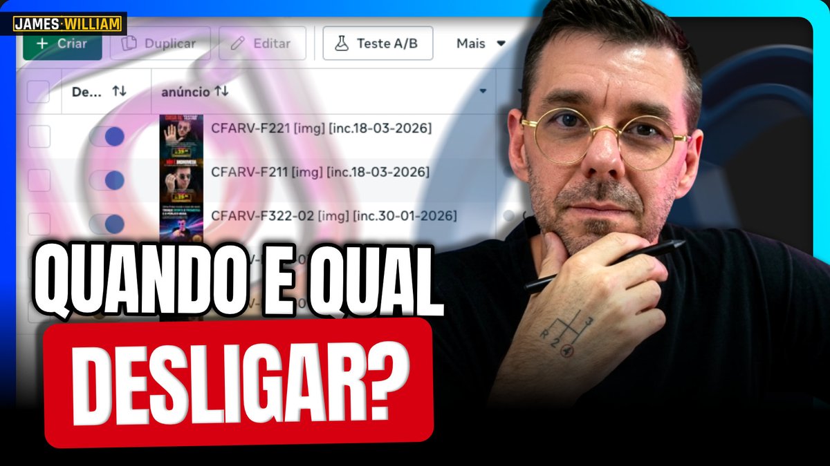 jameswillmit's tweet photo. CRIATIVOS que NÃO estão vendendo? Faça isso AGORA no Meta ADS https://t.co/wlayYI09La via @YouTube https://t.co/gmchtOIIqA